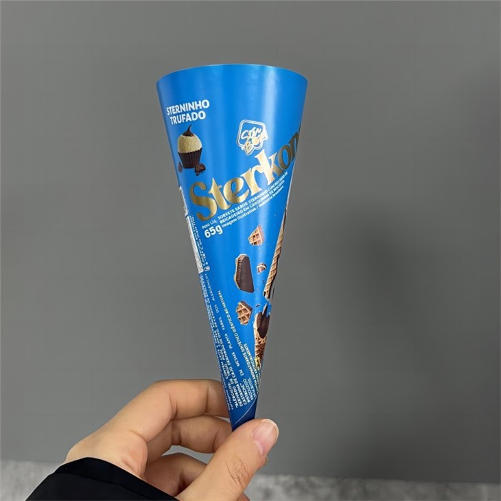 blue silver ice cream cone sleeves