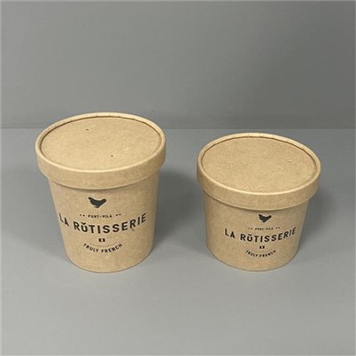 12oz íspappírsker með pappírslokum