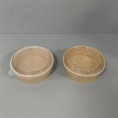 500ml 150mm brúnt kraftpappírsskál