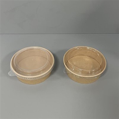 500ml 150mm brúnt kraftpappírsskál