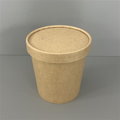 16oz 500ml einnota súpuskálar með loki