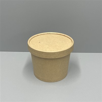 12oz Kraftpappírsílát fyrir pasta með loftræstum lokum